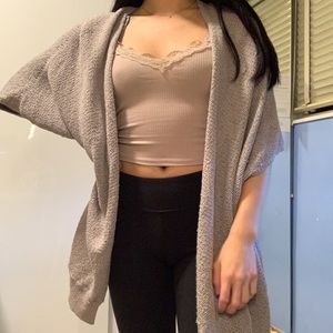 Tan ARITZIA long sweater cardigan